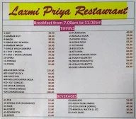 Laxmi Priya Restaurant & Caterers menu 1