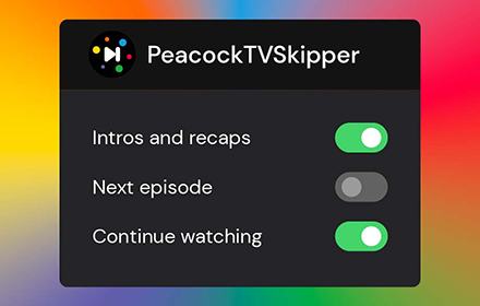 Peacock TV Skipper: skip ads, intros & more Preview image 0