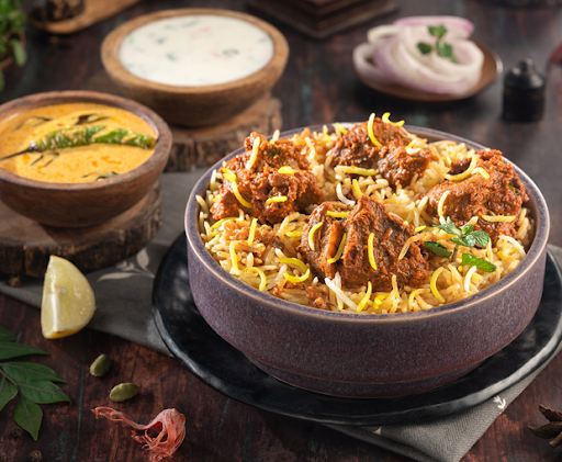 Double Mutton Dum Hyderabadi Boneless Biryani -750ml