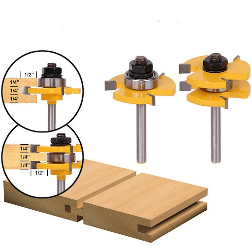 Title 3, Shank Matched Tongue and Groove Router Bit Set ...
