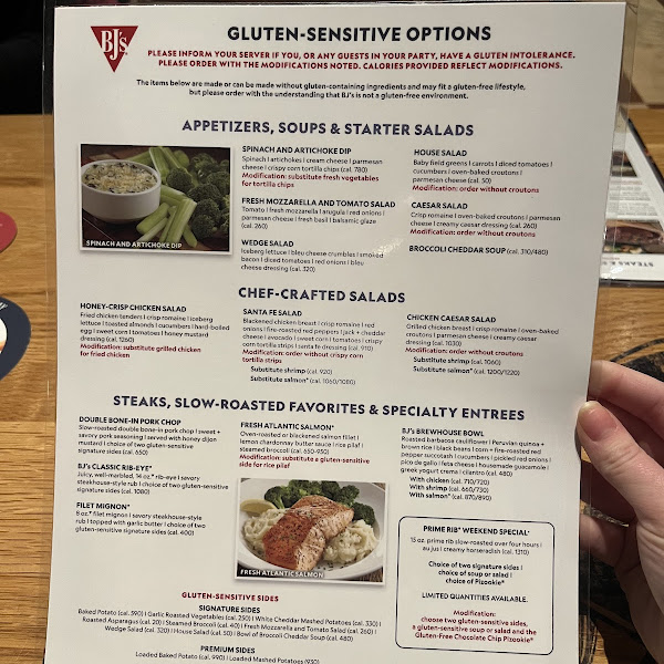 Gluten-Free at BJ's Brewhouse