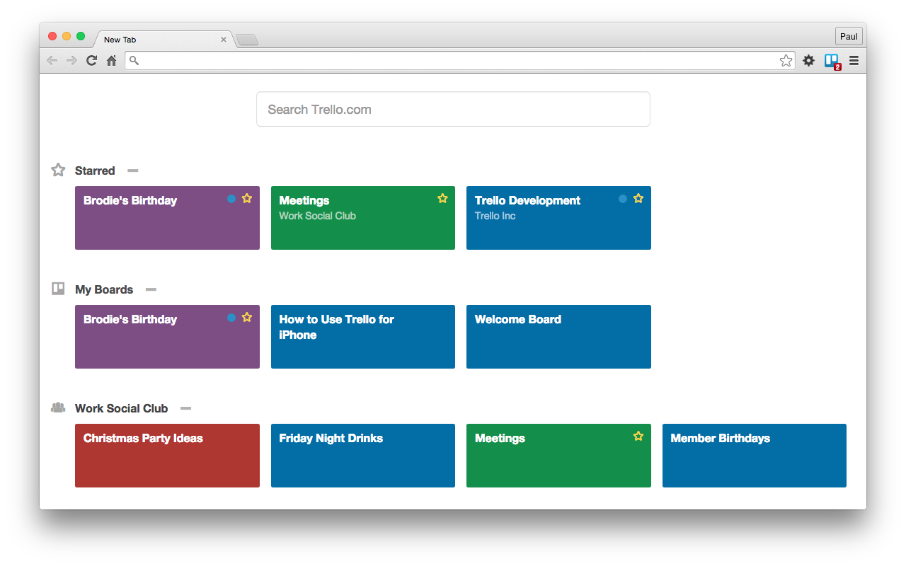 New Tab Page for Trello Preview image 2