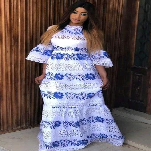 Senegalese White Lace Designs.