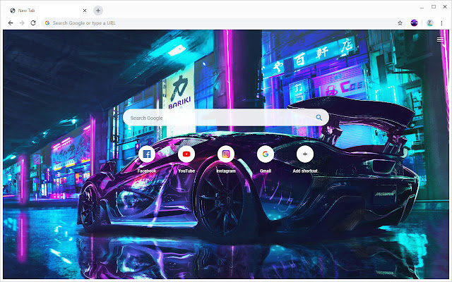 Neonautos Hintergrundbilder Neuer Tab