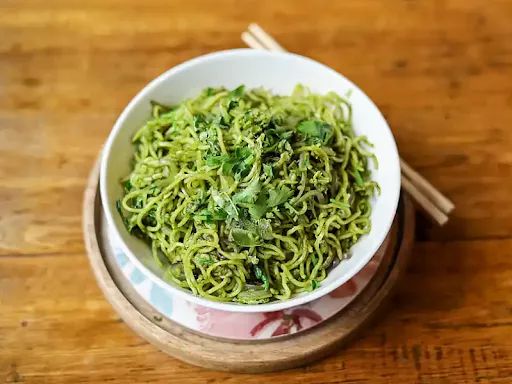 Stir Fried Green Coriander Noodles