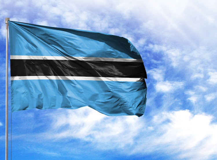 The flag of Botswana.