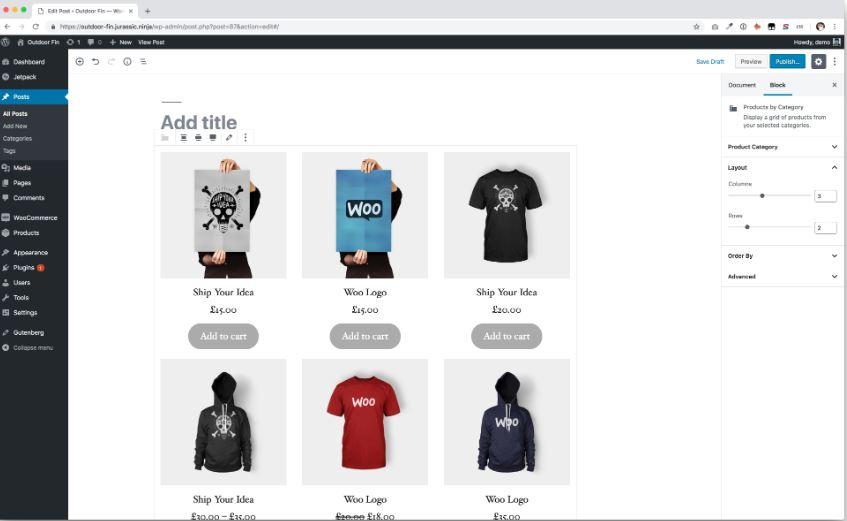 woocommerce interface