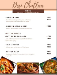 Desi Chullaa menu 2