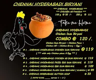 Chennai Hyderabadi Biryani menu 1