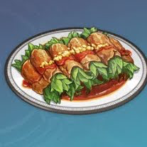 ミントの獣肉巻き