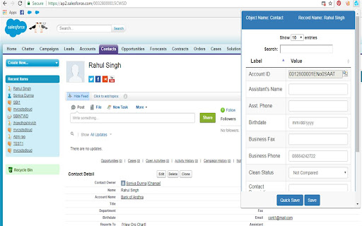 Salesforce Hidden Field Editor