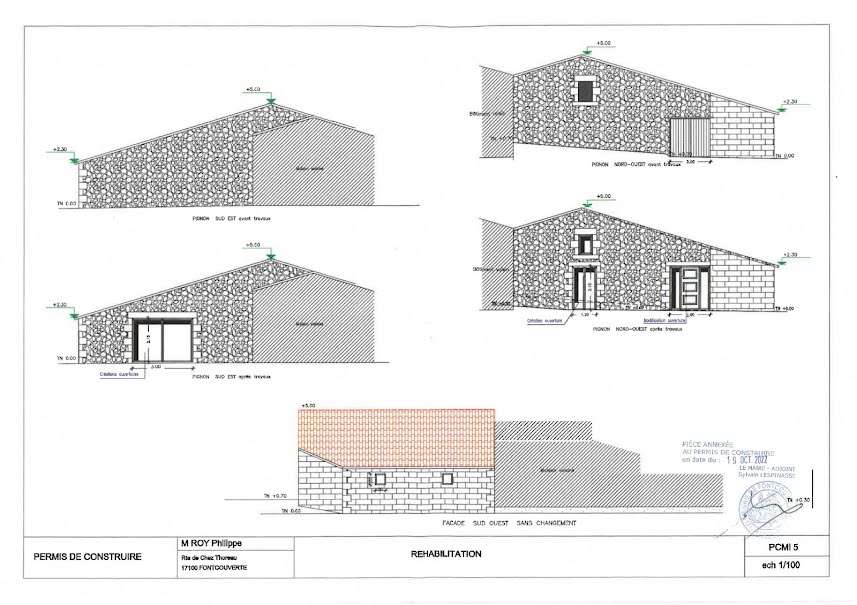 Vente maison 4 pièces 111 m² à Fontcouverte (17100), 77 000 €