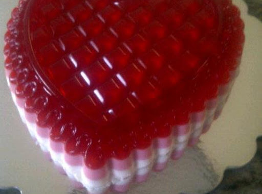 Heart-shaped JELL-O mold