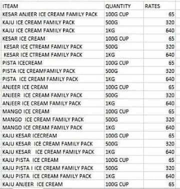 Mahesh Coldrink Center menu 