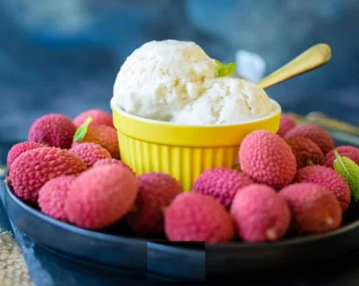 Real Litchi Ice Cream (2 Spoon)