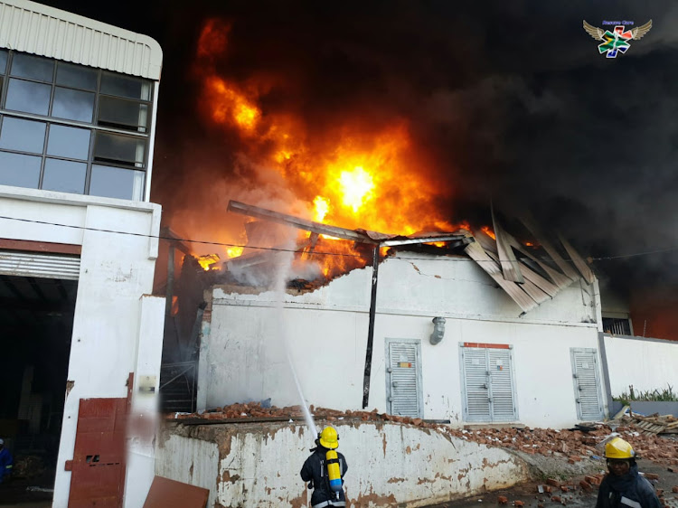 Firefighters battled to contain a raging blaze in Shetland Road, Wentworth, on Wednesday morning.