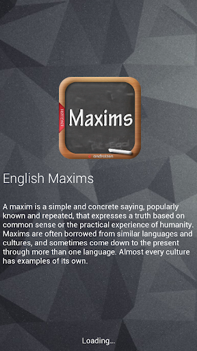 English Maxims