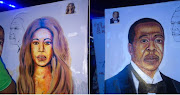 Rasta was at the Global Citizen Festival: Mandela 100 concert on Sunday where he painted a portrait of Beyoncé and Jay-Z.