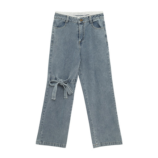 Title 1, Bow Tie High Waist Denim, a sweet and cool Kore...