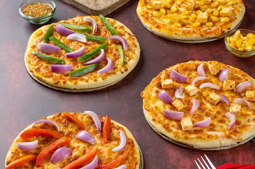 Combo Of Four Pizzas-double Topping-veg