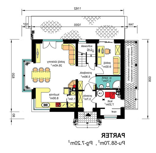 BW-36 wariant 16 bez garażu - Rzut parteru