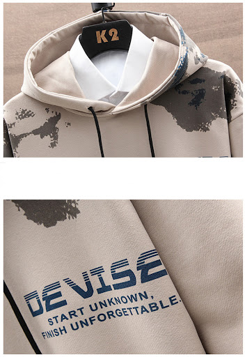 Title 11, Mens Printed Kangaroo Pocket Casual Sports Hoo...