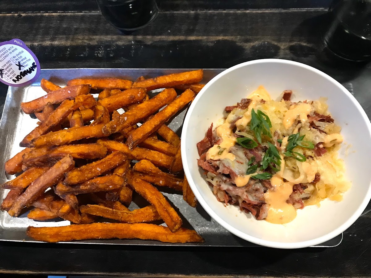 Their reuben as a 'bowl' to make keyo style