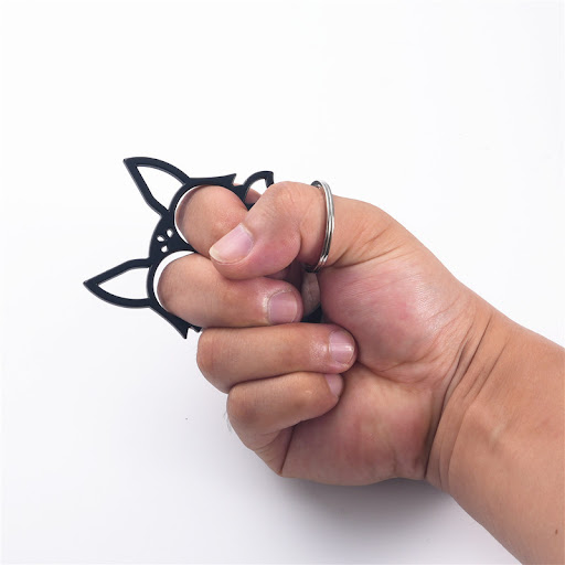 Title 4, Metal Double Finger Lock Outdoor Self-defense S...