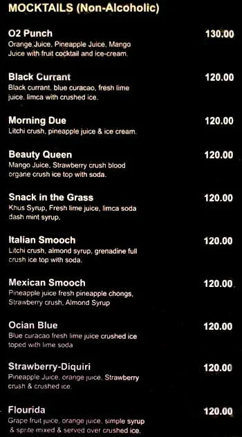 O2 menu 