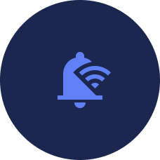 Symbol: Glocke mit WLAN-Router