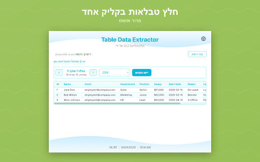 Table Data Extractor