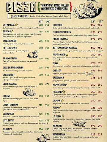 Fat Lulu's menu 