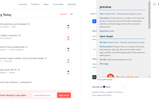 SEO SERP preview