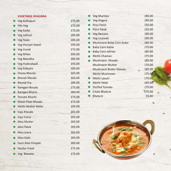 Shreeji Pure Veg, Bibvewadi menu 