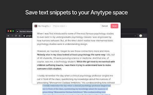 Anytype Web Clipper