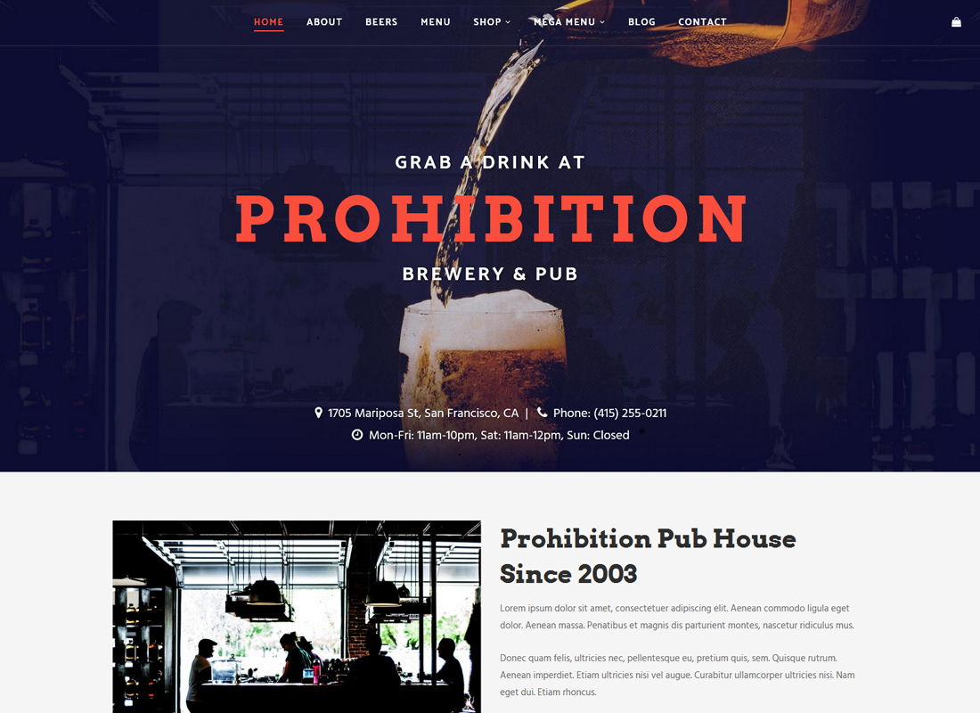 Prohibición - Tema Cervecería y Restaurante