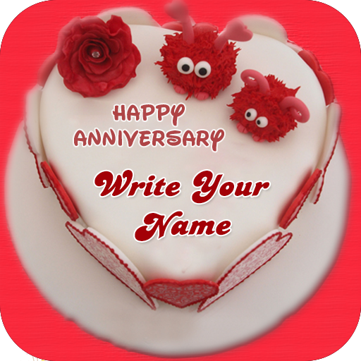  Download  Name  On Anniversary  Cake  for PC