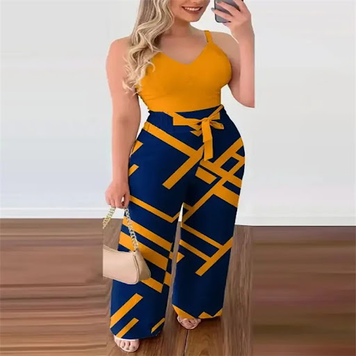 Title 5, Womens Printed Camisole & Straight-leg Pants C...