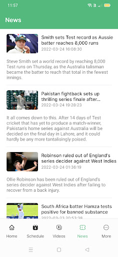 Screenshot Kcricketscore