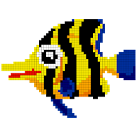 Fish Color by Number - Pixel Art Sandbox Coloring