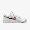 womens dunk low se white/white/multicolor