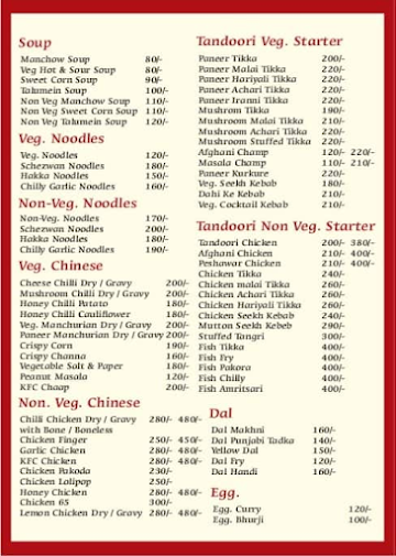 Chandigarh Kitchen menu 