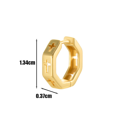 Title 4, Copper Inlaid Zircon Cartilage Ear Stud Single....