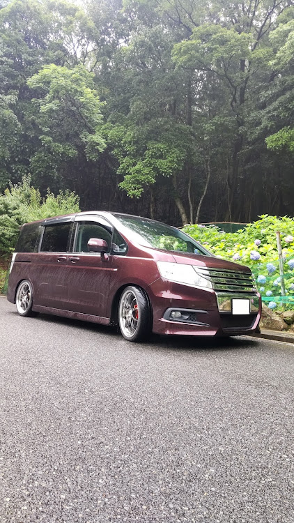 ステップワゴンスパーダの頑張る漁師・住栄丸(すみえいまる)・SSR wheels・紫陽花と愛車・モーニング☕️に関するカスタム事例の投稿画像1枚目