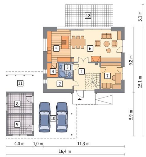 Dla pokoleń - pasywny - PC312 - Rzut parteru