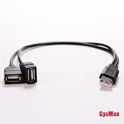 Dây Cáp Chia Tách Chữ Y Từ Usb 2.0 A Male Sang 2 Cổng Usb 1Gumo Tiện Dụng