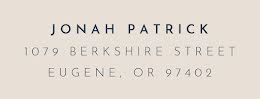 Jonah Patrick - Address Label item