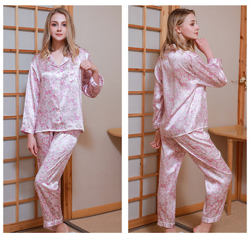 Title 9, Two-piece suit long sleeve silk home service
