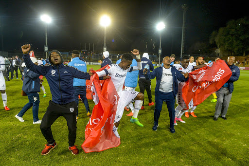 Bidvest Wits are the 2016/17 PSL champions after the Absa Premiership match against Polokwane City at Bidvest Stadium on May 17, 2017 in Johannesburg, South Africa.