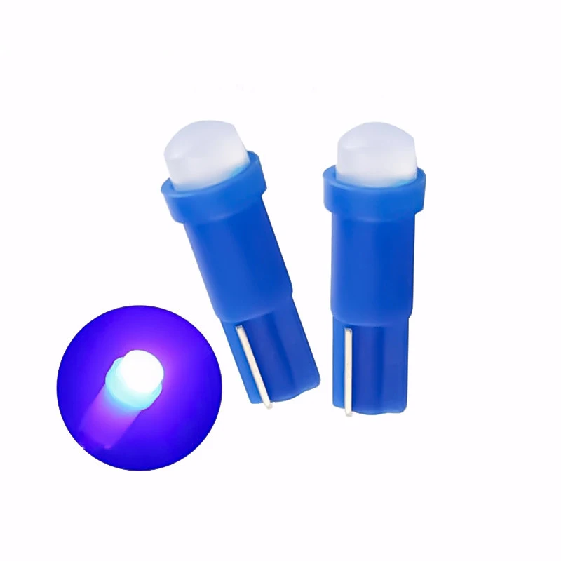 Ampoule de voiture céramique T5 LED, éclairage d'instrument, lumière de maquillage, T5 1SMD COB astigmatisme 3D, feu indicateur. Visibilité optimisée.